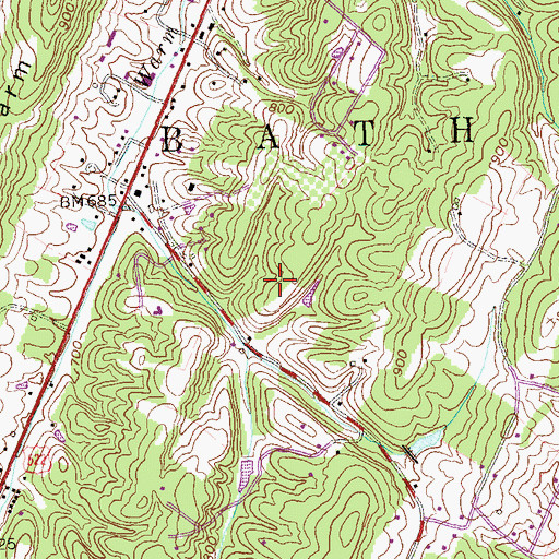 Topographic Map of Warm Springs Run Structure Seven Dam, WV