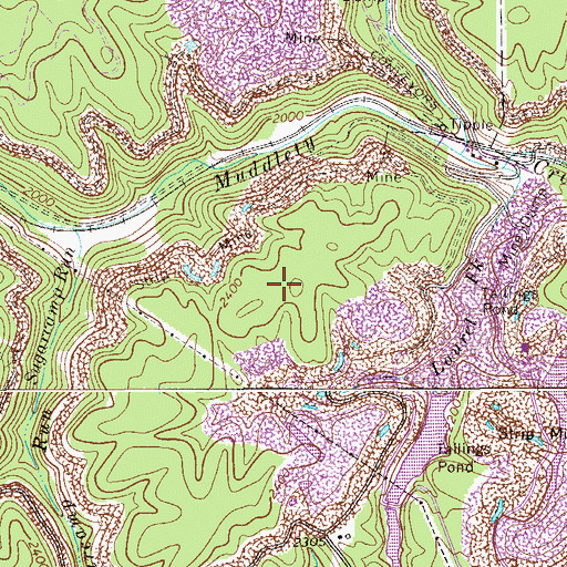 Topographic Map of Gauley Eagle Number Four Impoundment, WV