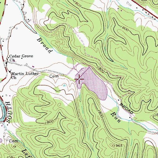 Topographic Map of South Fork Structure Number 14 Dam, WV