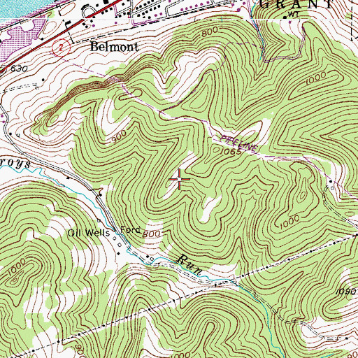 Topographic Map of Mcelroys Run Embankment Dam, WV