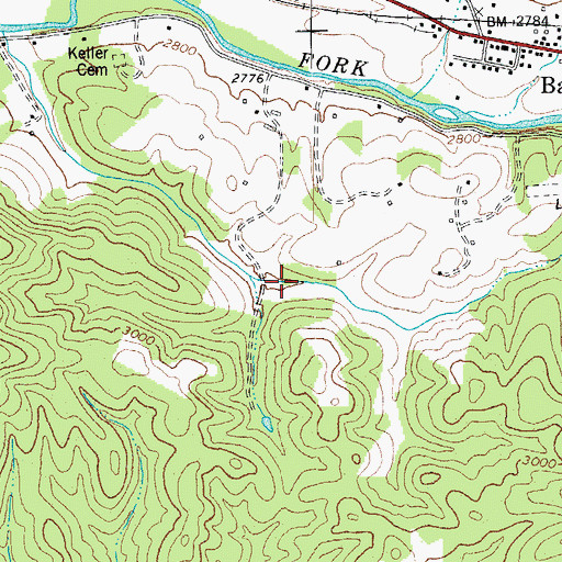 Topographic Map of Lake Buffalo Dam, WV