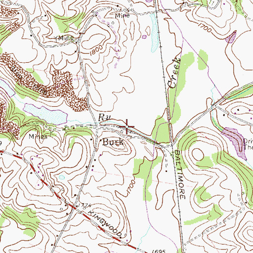 Topographic Map of Upper Deckers Creek Structure Number Three Dam, WV