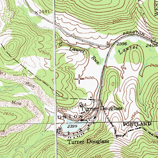 Topographic Map of Appalachian Lake Dam, WV