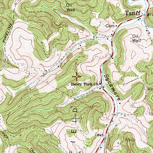 Topographic Map of Pocatalico River Structure Number 14 Dam, WV