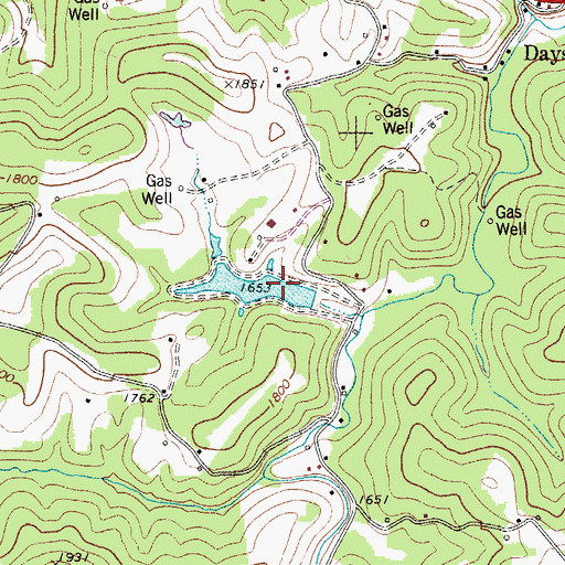 Topographic Map of Renny Halls Farm Pond Dam, WV