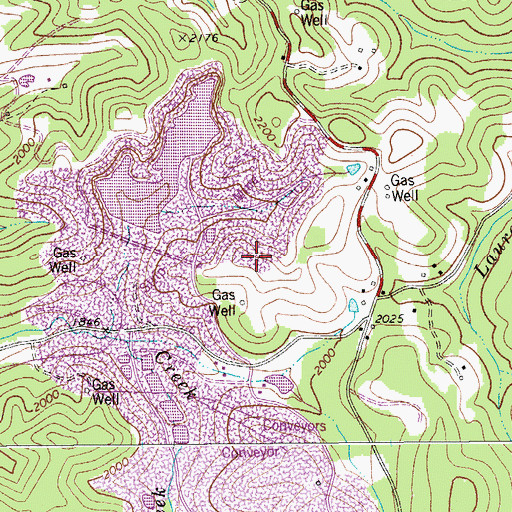 Topographic Map of Ten Mile Creek Dam, WV