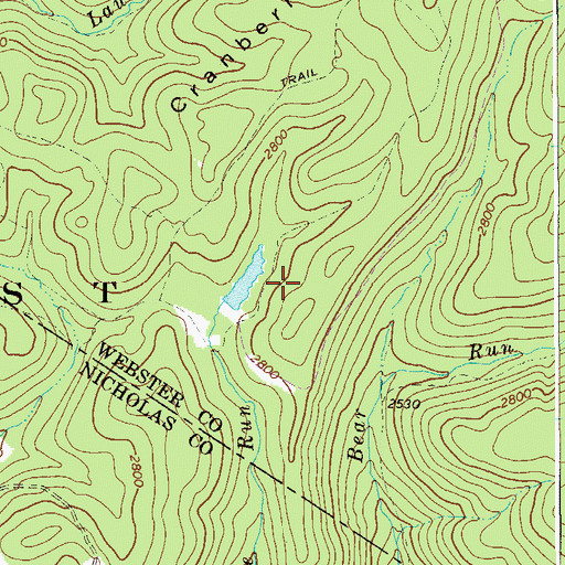 Topographic Map of Glade Run Lake Dam, WV