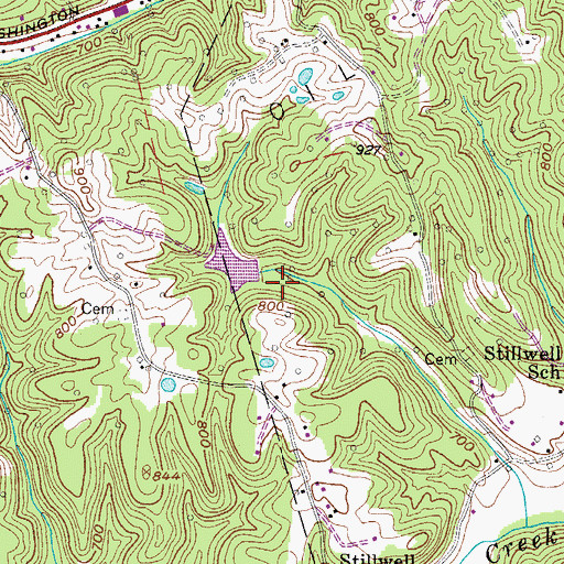 Topographic Map of A and O Farms Dam, WV