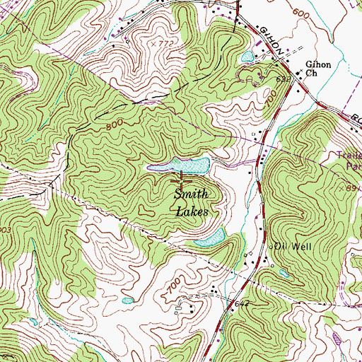 Topographic Map of Upper Smith Dam, WV