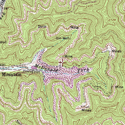 Topographic Map of Coal Mountain Number 9b Mine Refuse Disposal Dam, WV