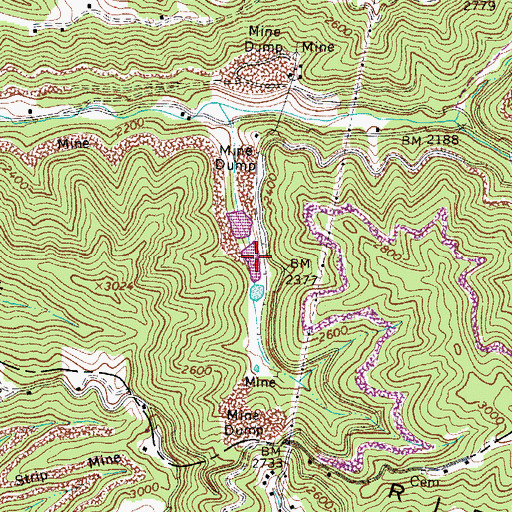 Topographic Map of Crumpler Impoundment Number Two, WV