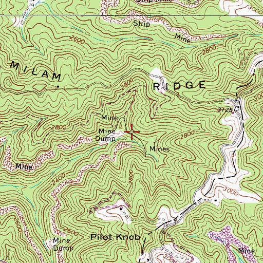 Topographic Map of Gooney Otter Creek Dam, WV