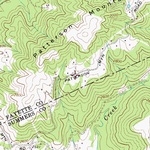 Topographic Map of Patterson School (historical), WV