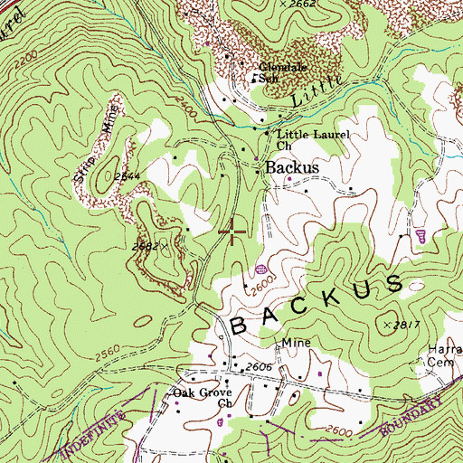 Topographic Map of Thomas School (historical), WV