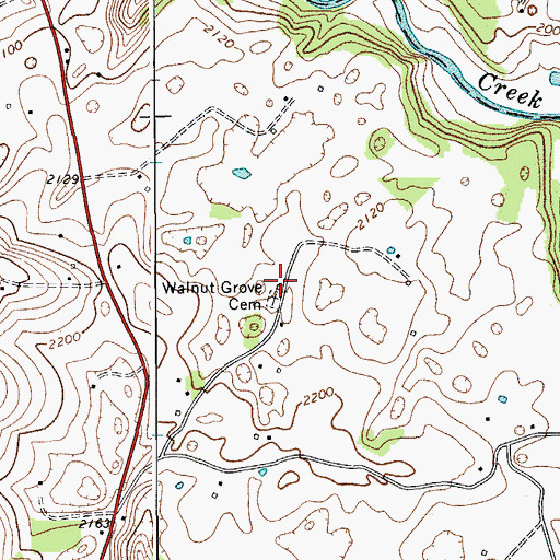 Topographic Map of Walnut Grove Church (historical), WV