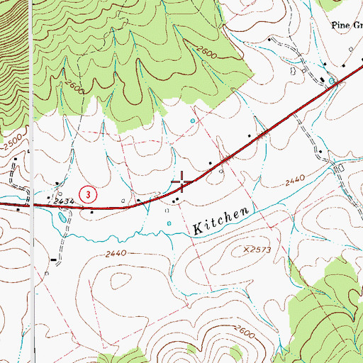 Topographic Map of Gap Mills Post Office, WV