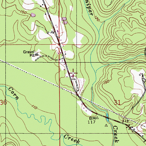 Topographic Map of Macedonia Church, AL