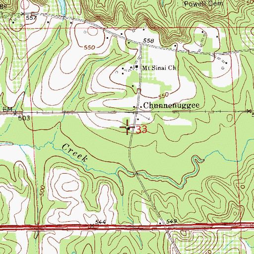 Topographic Map of Saint John African Methodist Episcopal Church, AL
