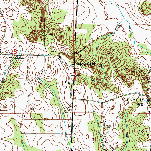 Topographic Map of Mount View Baptist Church, AL