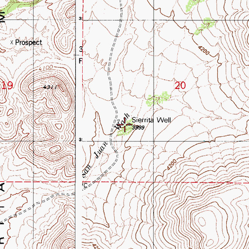 Topographic Map of Sierrita Well, AZ