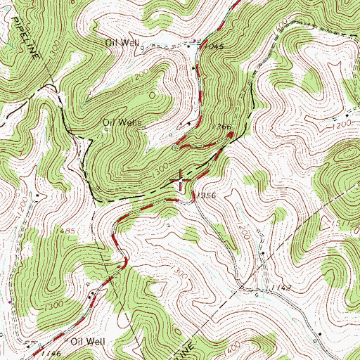 Topographic Map of WKKW-FM (Clarksburg), WV