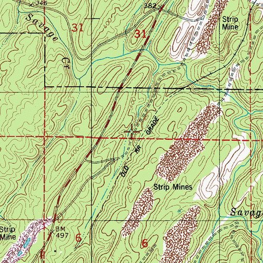 Topographic Map of Aden, AL