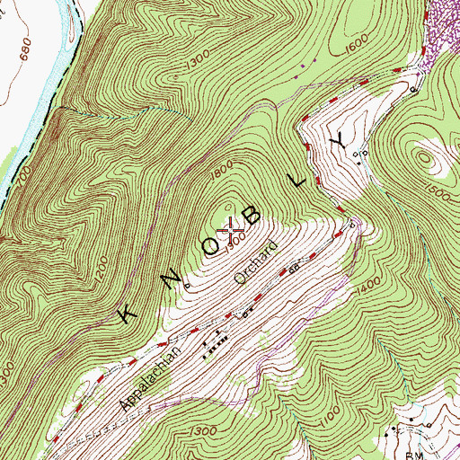 Topographic Map of WKZG-FM (Keyser), WV