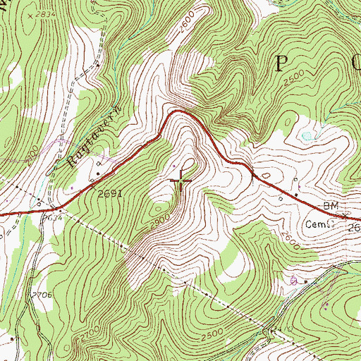 Topographic Map of WKMM-FM (Kingwood), WV