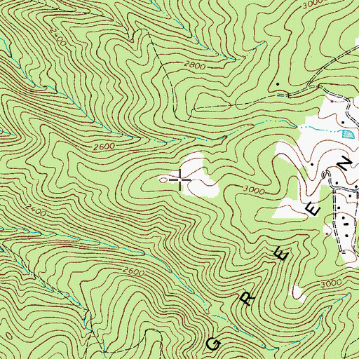 Topographic Map of WKCJ-FM (Lewisburg), WV