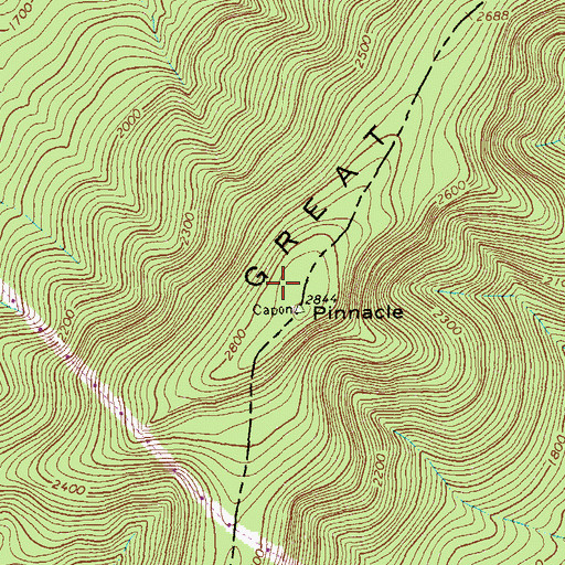 Topographic Map of WVEP-FM (Martinsburg), WV