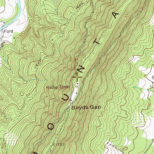 Topographic Map of WKMZ-FM (Martinsburg), WV