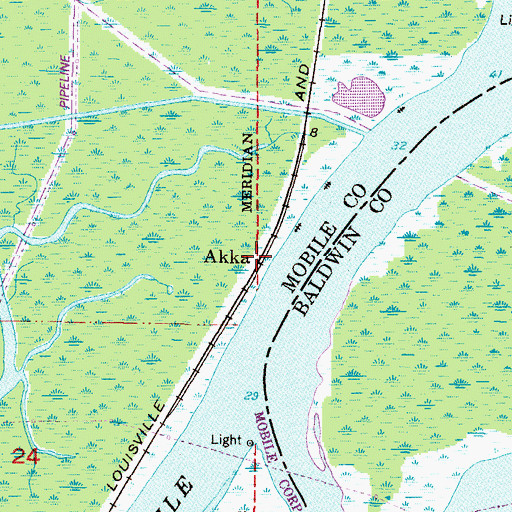 Topographic Map of Akka, AL