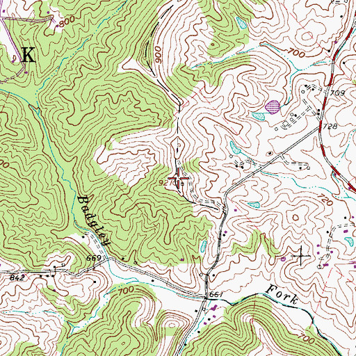 Topographic Map of WVPG-FM (Parkersburg), WV