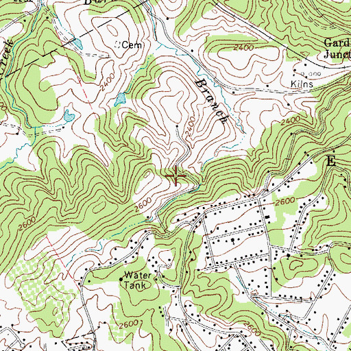 Topographic Map of WAEY-FM (Princeton), WV