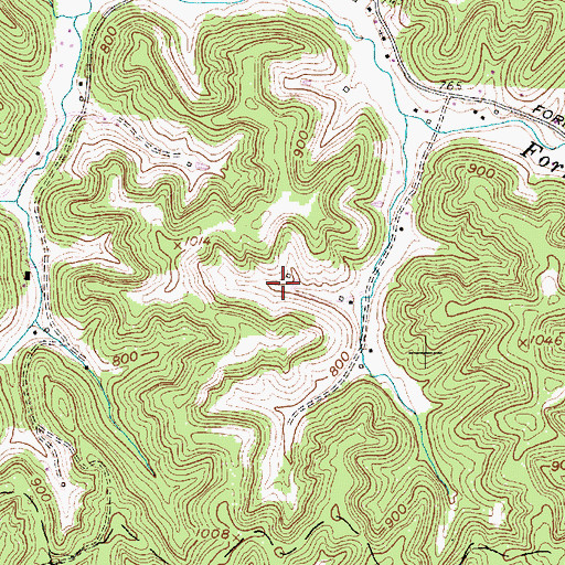 Topographic Map of WKRP-TV (Charleston), WV