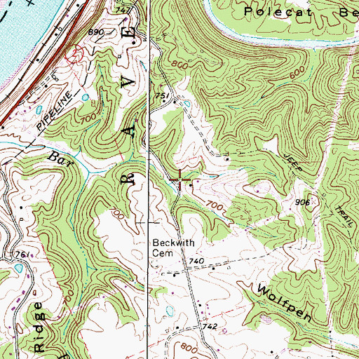 Topographic Map of Bar Run School (historical), WV