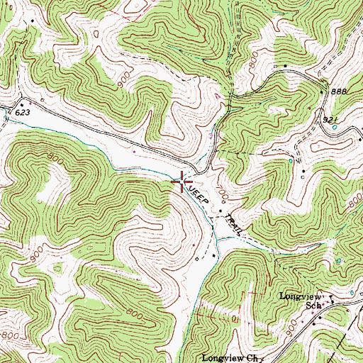 Topographic Map of Beech Grove School (historical), WV