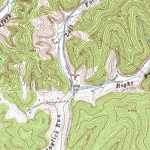 Topographic Map of Center Star School (historical), WV