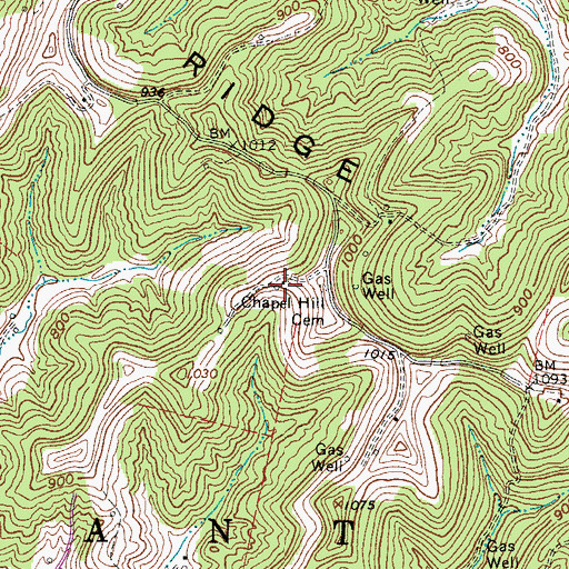 Topographic Map of Chapel Hill Church (historical), WV