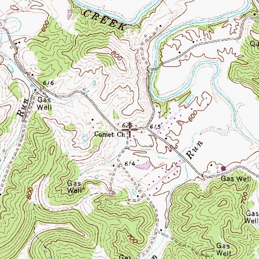 Topographic Map of Comet School (historical), WV