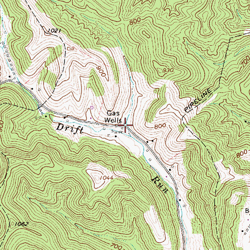 Topographic Map of Drift Run School (historical), WV