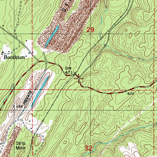 Topographic Map of Anita, AL