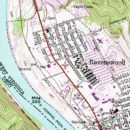 Topographic Map of Heritage Christian Academy, WV