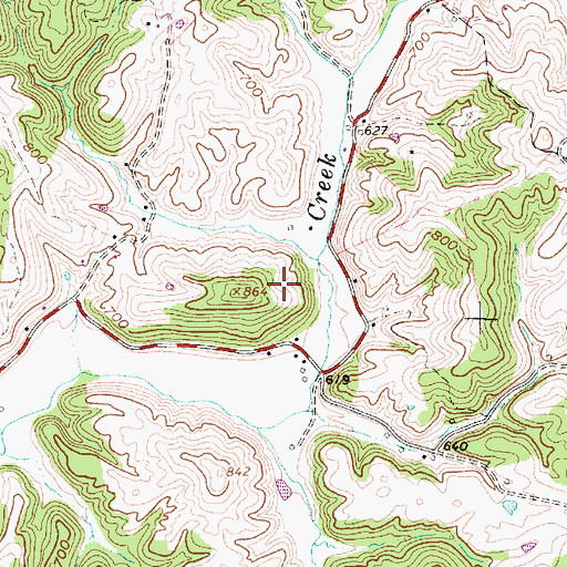 Topographic Map of Jackson County, WV