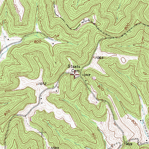Topographic Map of Klondike Schoolhouse (historical), WV