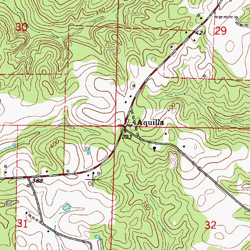 Topographic Map of Aquilla, AL