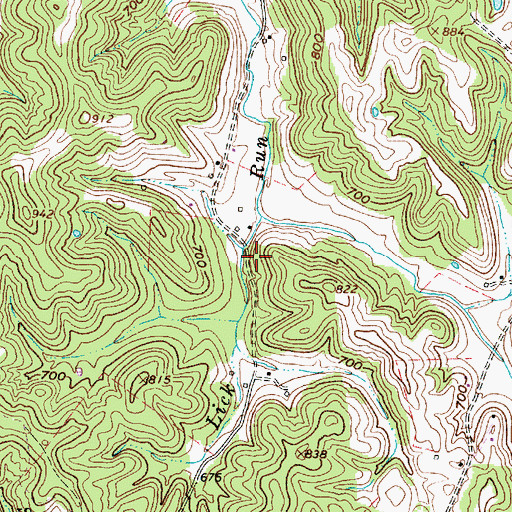 Topographic Map of Lick Run School (historical), WV