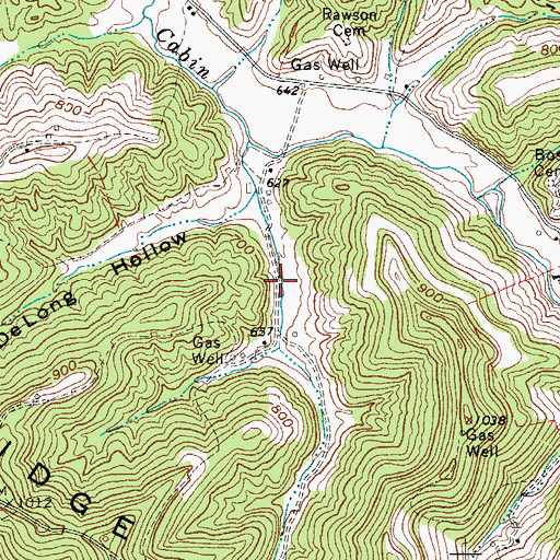 Topographic Map of Lone Cedar School (historical), WV