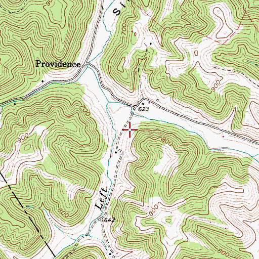 Topographic Map of Long Bottom Church (historical), WV