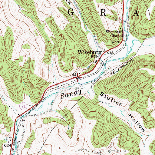 Topographic Map of Lynn Valley School (historical), WV